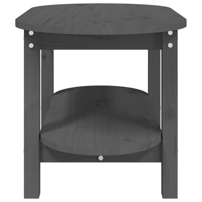 Salontafel Massief Grenenhout 80 x 45 x 45 cm Grijs
