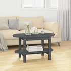 Coffee table 80x45x45 cm solid pine wood grey