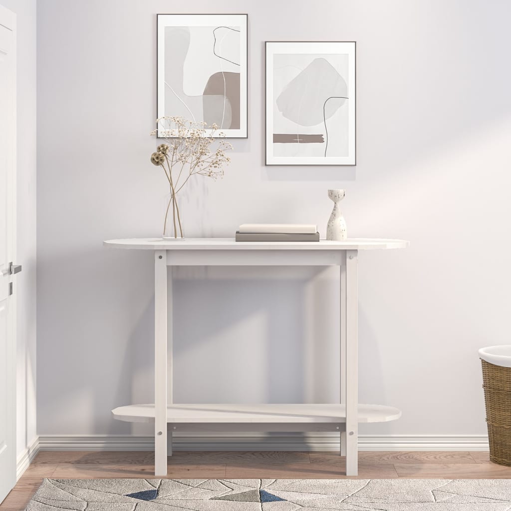 Wandtafel 110X40X80 Cm Massief Grenenhout Wit