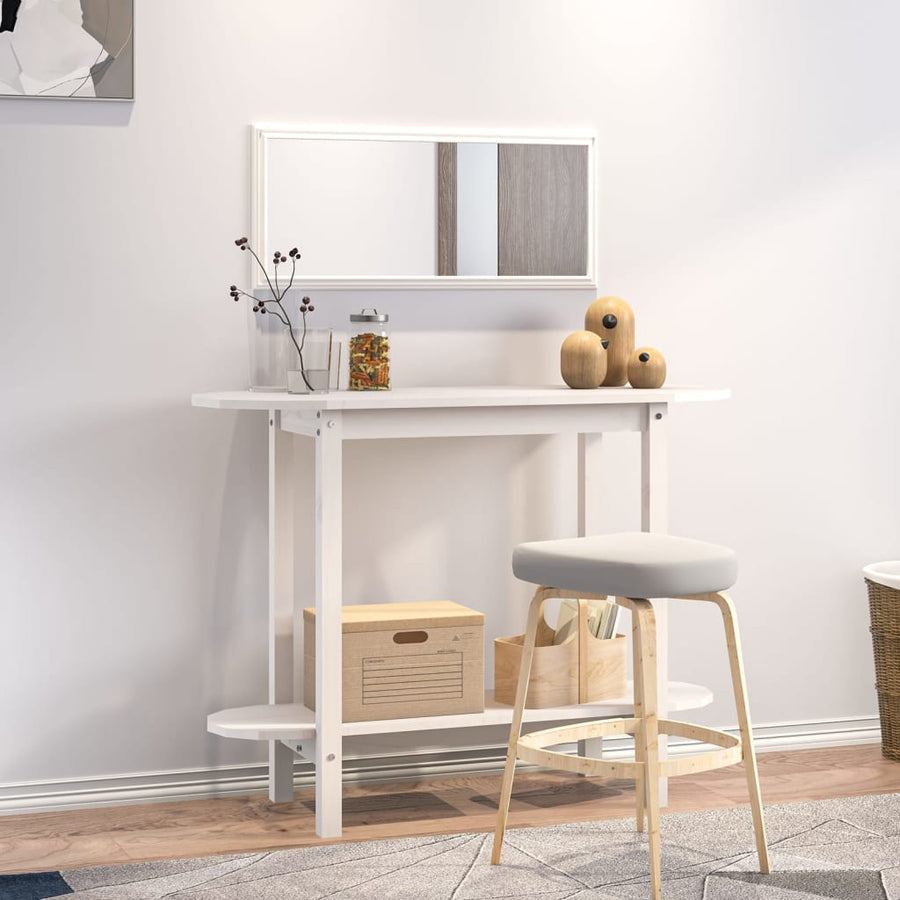 Wandtafel 110X40X80 Cm Massief Grenenhout Wit