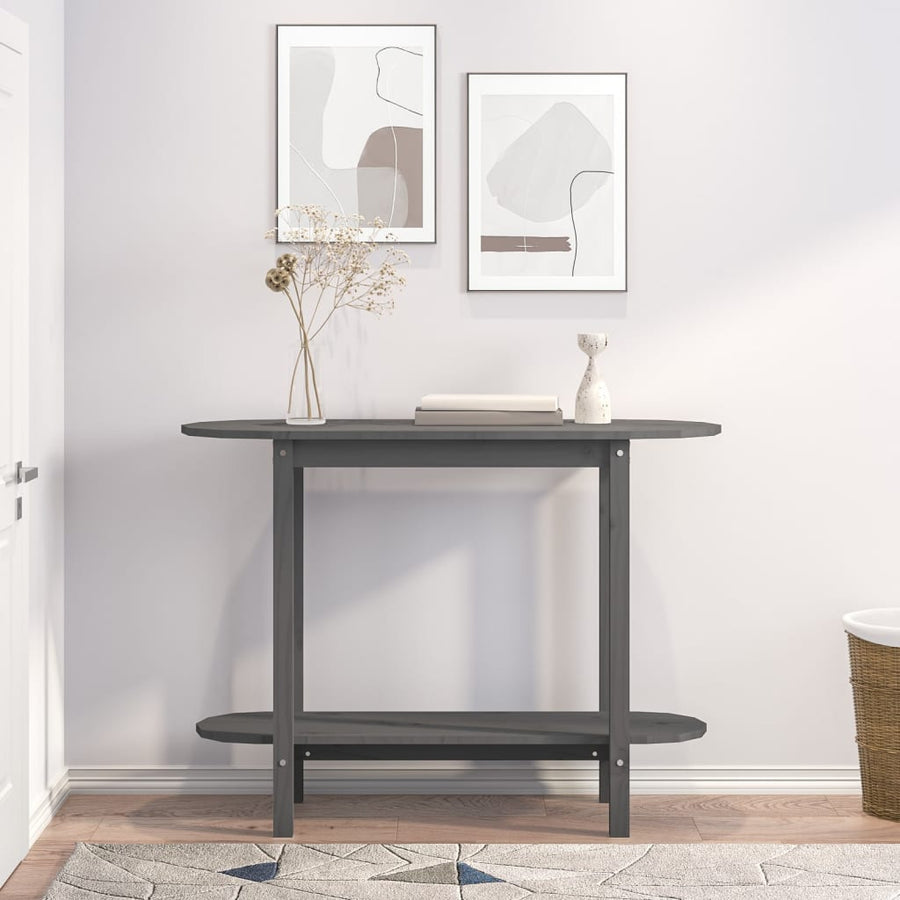 Wandtafel 0X40X80 Cm Massief Grenenhout Grijs