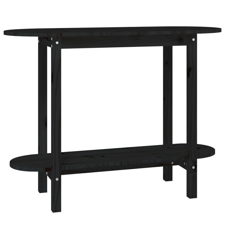 Wandtafel 110X40X80 Cm Massief Grenenhout Zwart