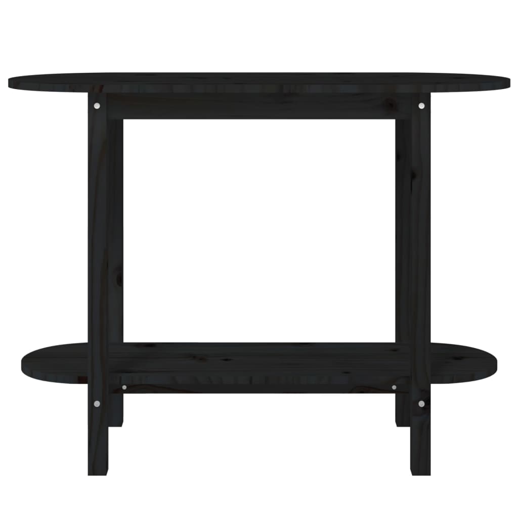 Wandtafel 110X40X80 Cm Massief Grenenhout Zwart