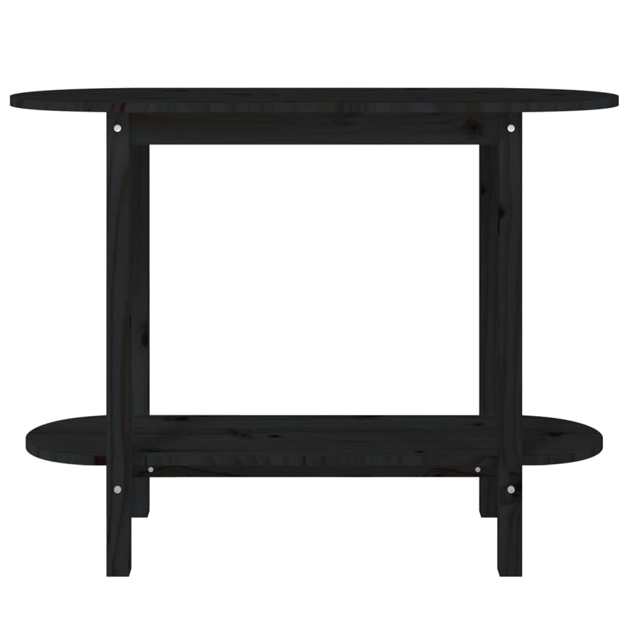 Wandtafel 110X40X80 Cm Massief Grenenhout Zwart