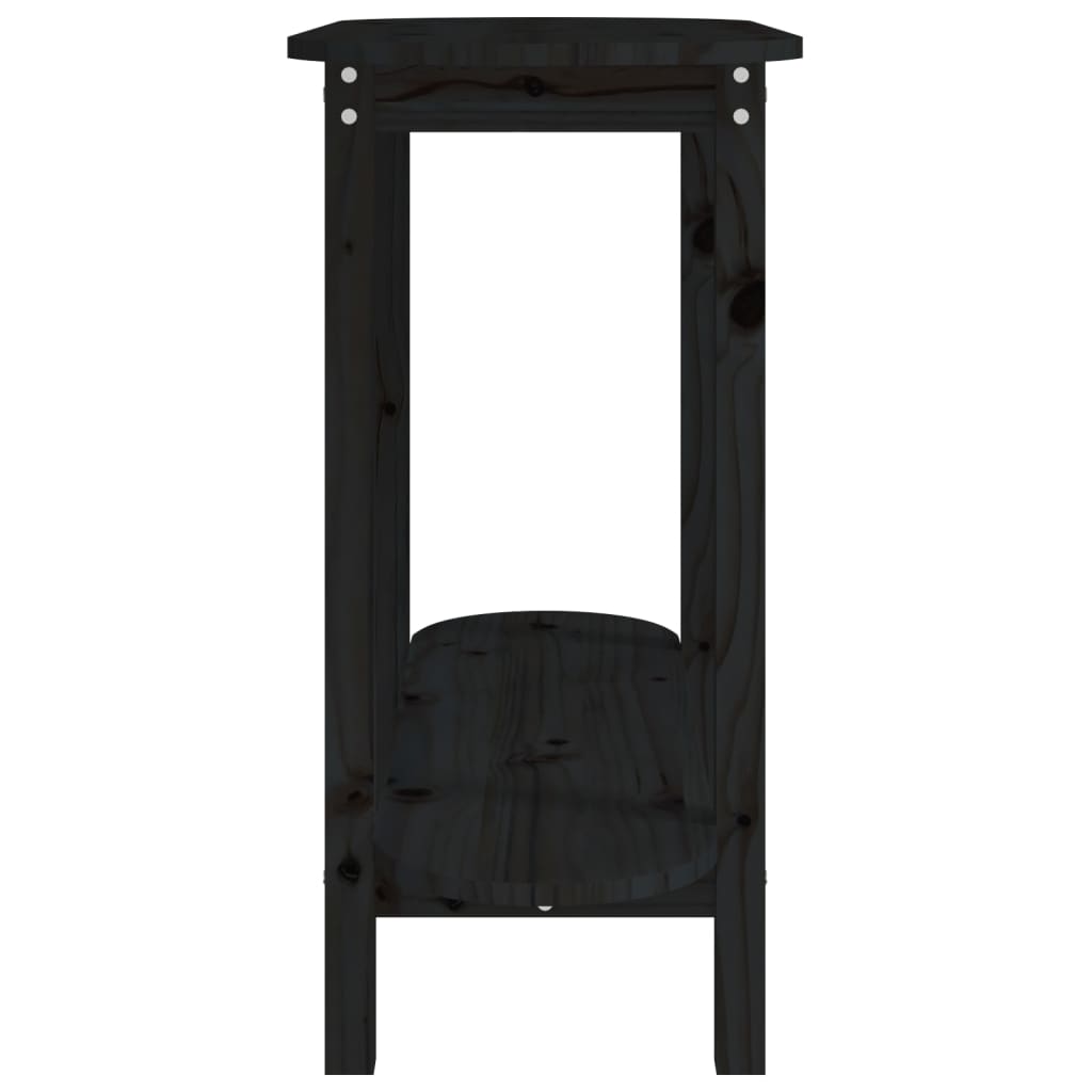 Wandtafel 110X40X80 Cm Massief Grenenhout Zwart
