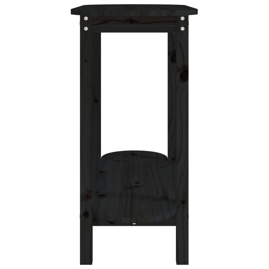 Wandtafel 110X40X80 Cm Massief Grenenhout Zwart