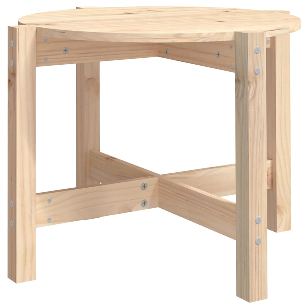 Salontafel Ø 62,5X45 Cm Massief Grenenhout Ø 62.5 x 45 cm Naturel