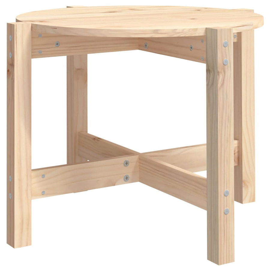 Salontafel Ø 62,5X45 Cm Massief Grenenhout Ø 62.5 x 45 cm Naturel