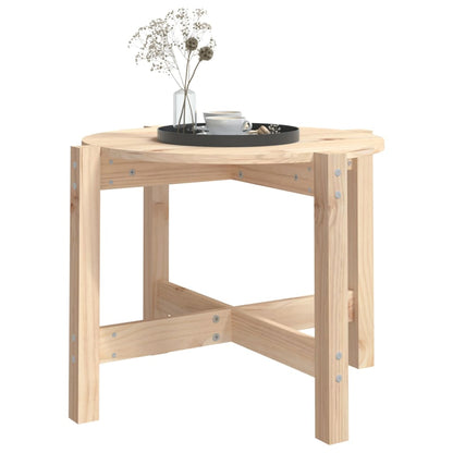 Salontafel Ø 62,5X45 Cm Massief Grenenhout Ø 62.5 x 45 cm Naturel