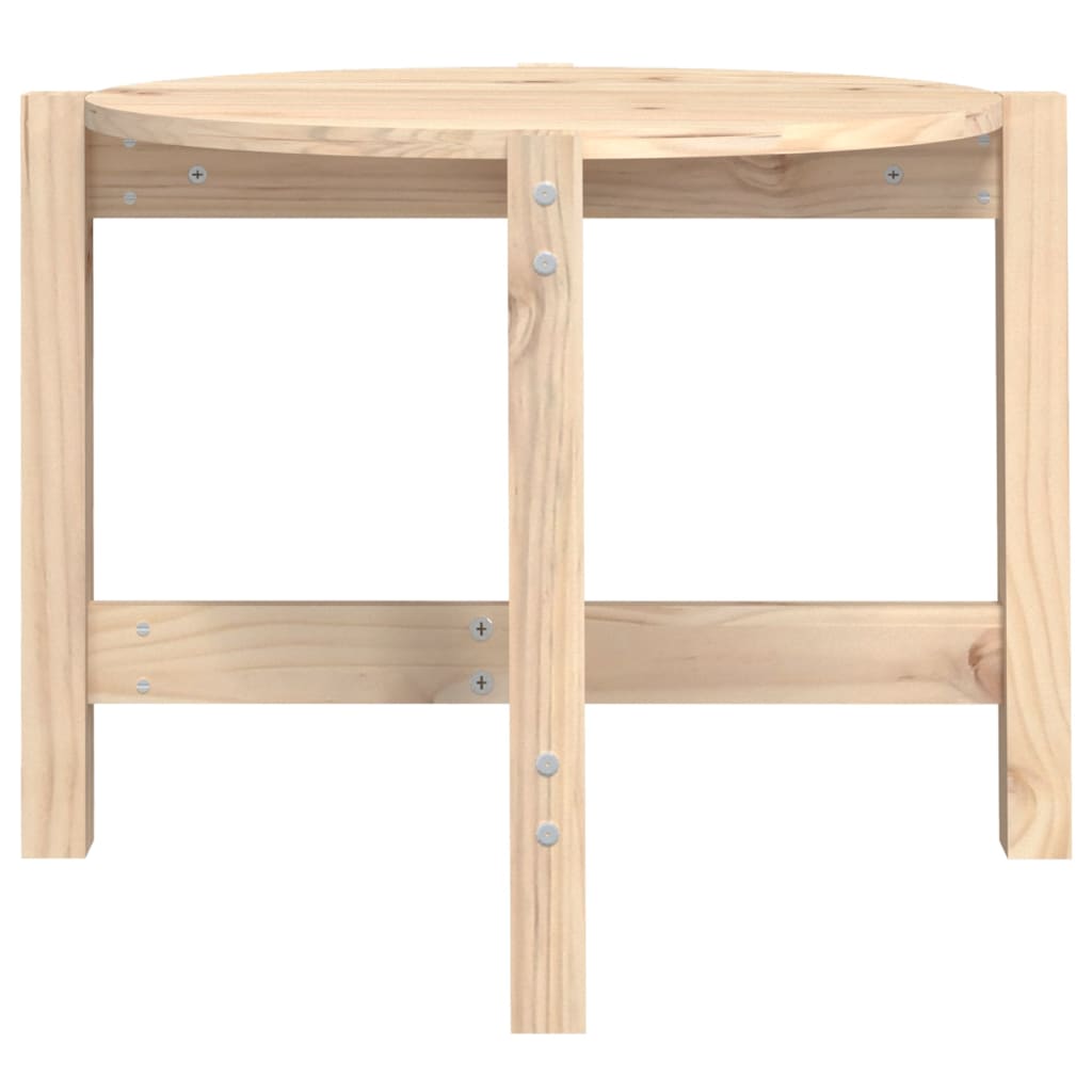 Salontafel Ø 62,5X45 Cm Massief Grenenhout Ø 62.5 x 45 cm Naturel