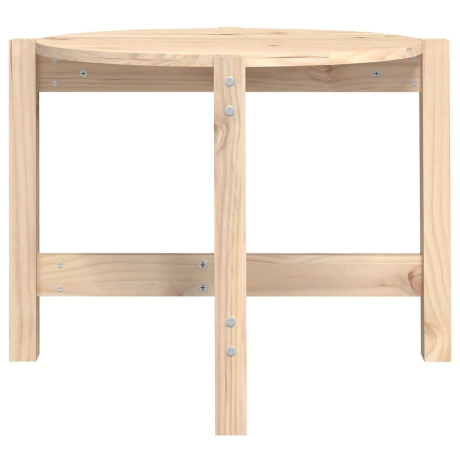 Salontafel Ø 62,5X45 Cm Massief Grenenhout Ø 62.5 x 45 cm Naturel