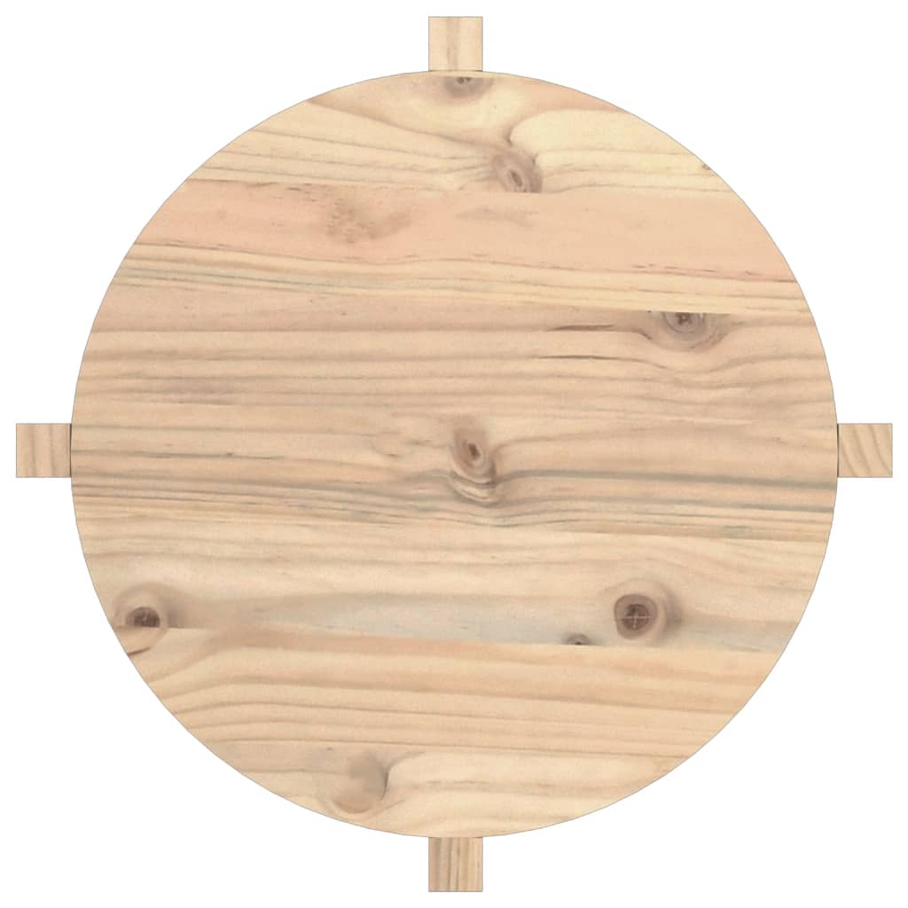 Salontafel Ø 62,5X45 Cm Massief Grenenhout Ø 62.5 x 45 cm Naturel