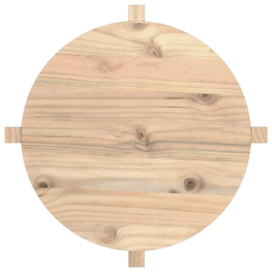 Salontafel Ø 62,5X45 Cm Massief Grenenhout Ø 62.5 x 45 cm Naturel