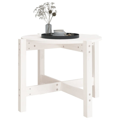 Salontafel Ø62,5X45 Cm Massief Grenenhout Ø 62.5 x 45 cm Wit