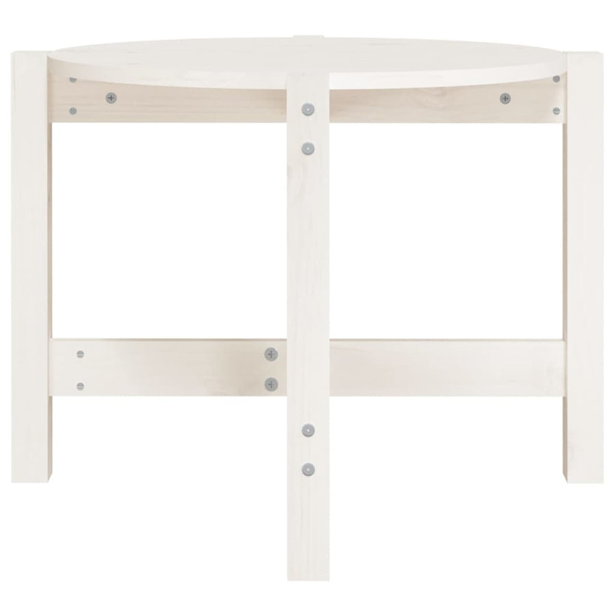 Salontafel Ø62,5X45 Cm Massief Grenenhout Ø 62.5 x 45 cm Wit