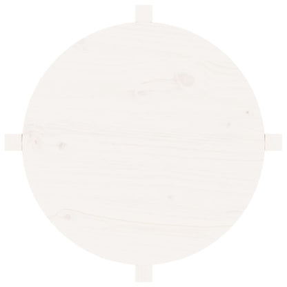 Salontafel Ø62,5X45 Cm Massief Grenenhout Ø 62.5 x 45 cm Wit