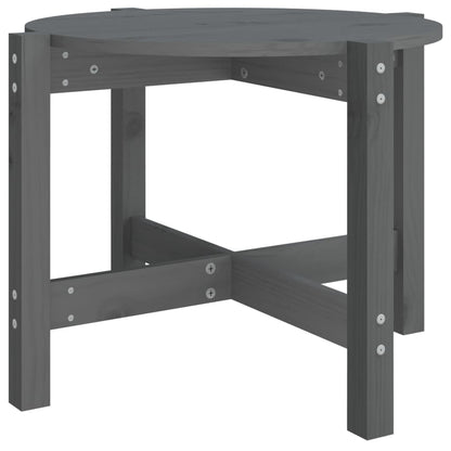 Salontafel Ø 62,5X45 Cm Massief Grenenhout Ø 62.5 x 45 cm Grijs