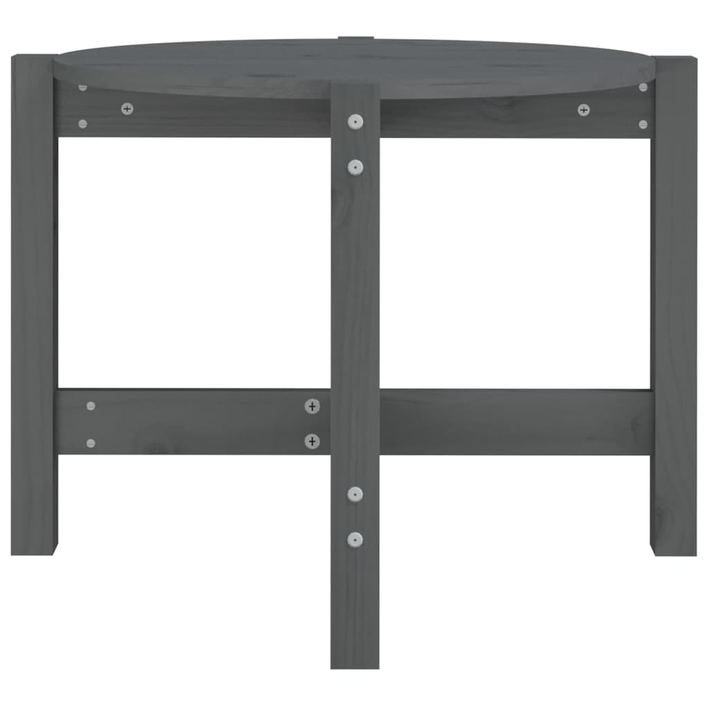 Salontafel Ø 62,5X45 Cm Massief Grenenhout Ø 62.5 x 45 cm Grijs