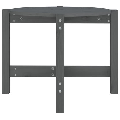 Salontafel Ø 62,5X45 Cm Massief Grenenhout Ø 62.5 x 45 cm Grijs