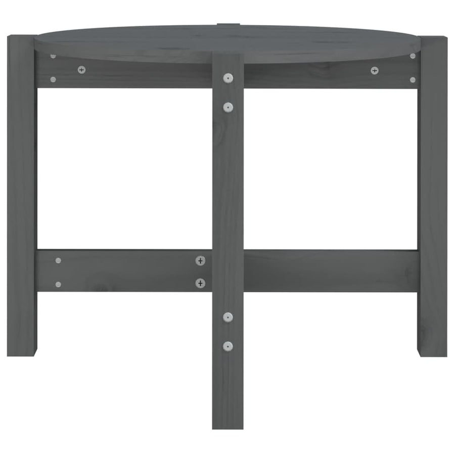 Salontafel Ø 62,5X45 Cm Massief Grenenhout Ø 62.5 x 45 cm Grijs