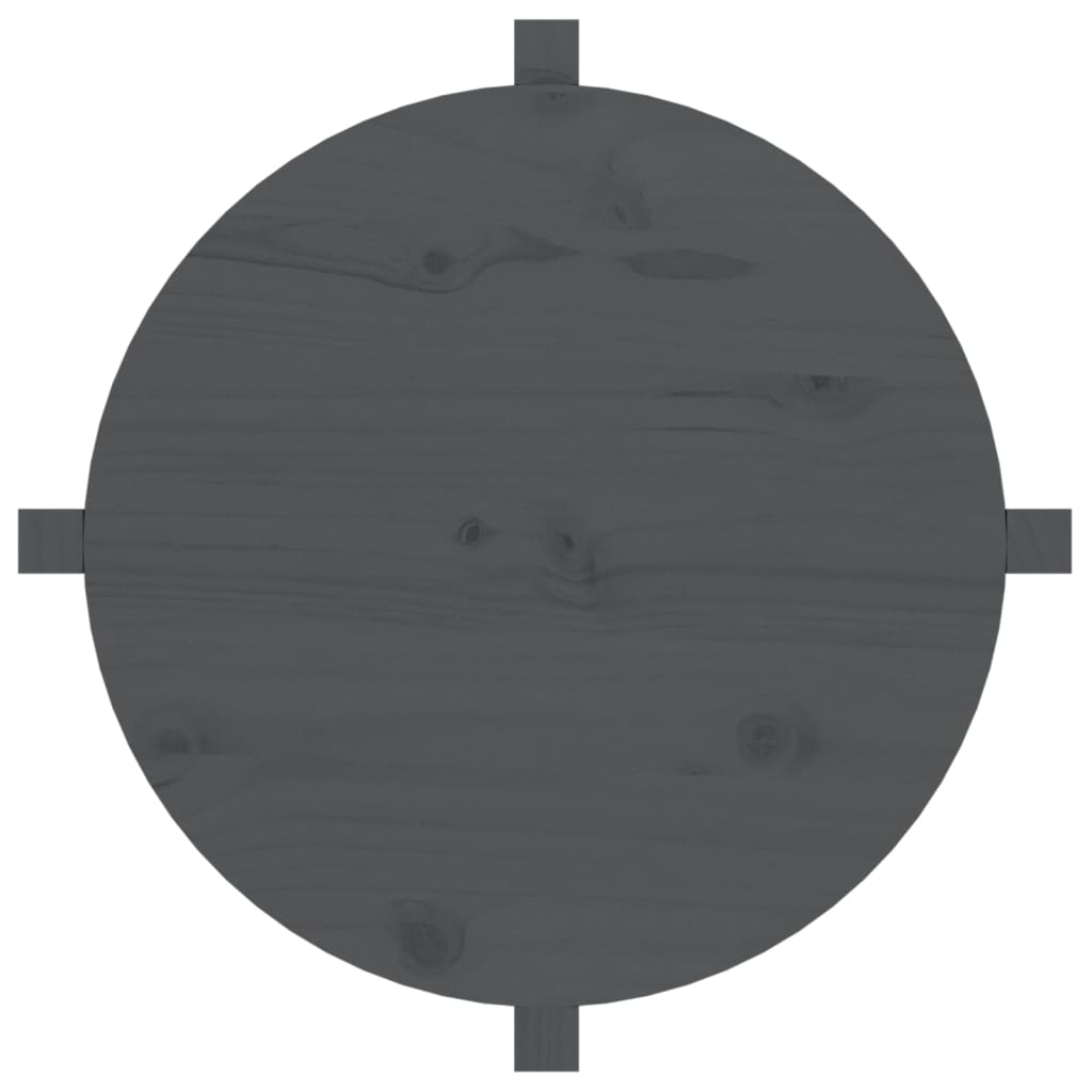 Salontafel Ø 62,5X45 Cm Massief Grenenhout Ø 62.5 x 45 cm Grijs