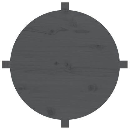 Salontafel Ø 62,5X45 Cm Massief Grenenhout Ø 62.5 x 45 cm Grijs