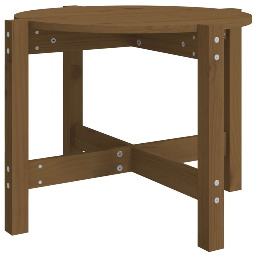 Salontafel Ø 62,5X45 Cm Massief Grenenhout Ø 62.5 x 45 cm Honingbruin