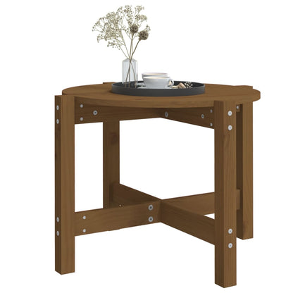 Salontafel Ø 62,5X45 Cm Massief Grenenhout Ø 62.5 x 45 cm Honingbruin
