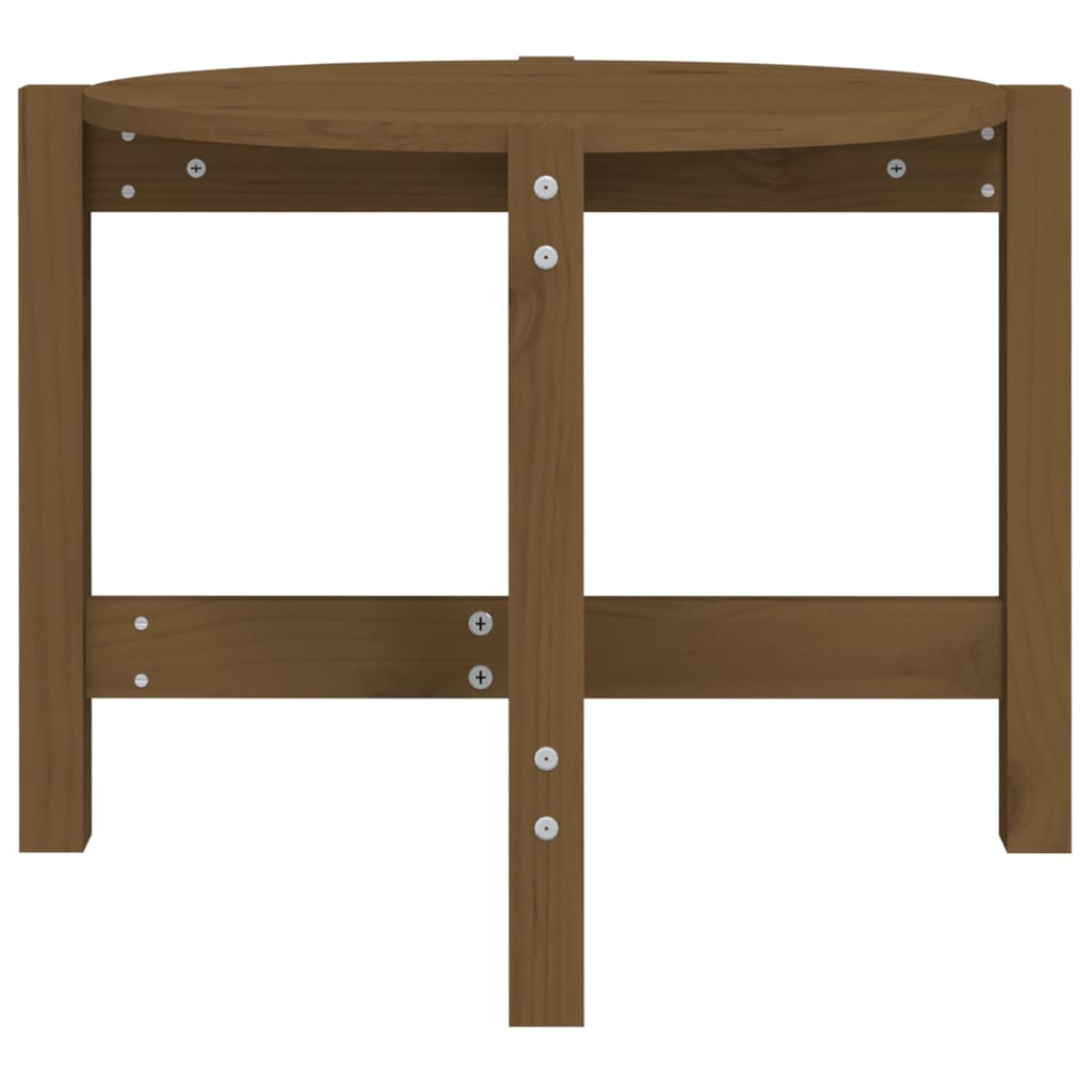 Salontafel Ø 62,5X45 Cm Massief Grenenhout Ø 62.5 x 45 cm Honingbruin