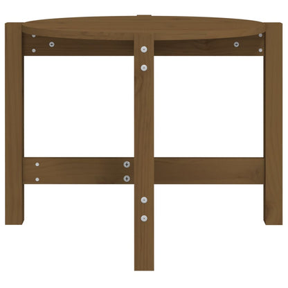Salontafel Ø 62,5X45 Cm Massief Grenenhout Ø 62.5 x 45 cm Honingbruin