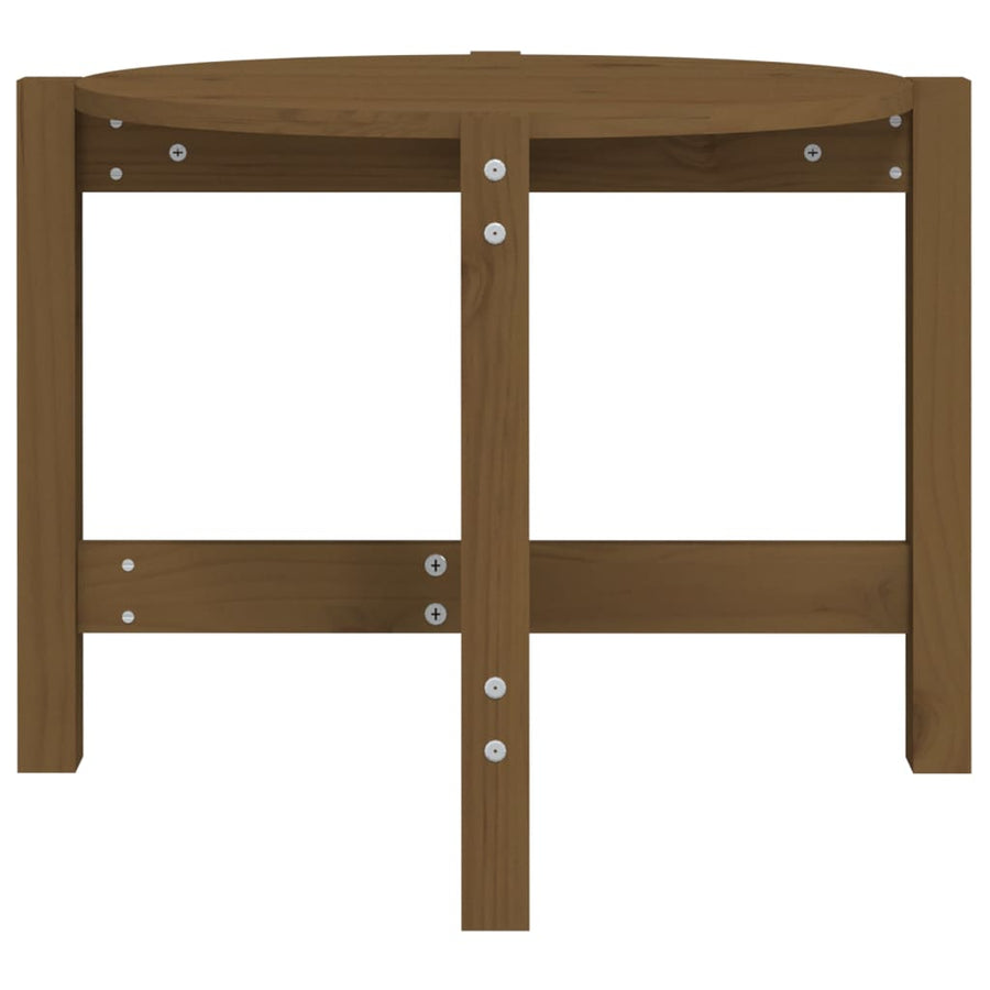 Salontafel Ø 62,5X45 Cm Massief Grenenhout Ø 62.5 x 45 cm Honingbruin