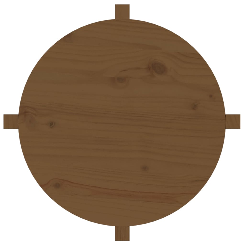 Salontafel Ø 62,5X45 Cm Massief Grenenhout Ø 62.5 x 45 cm Honingbruin
