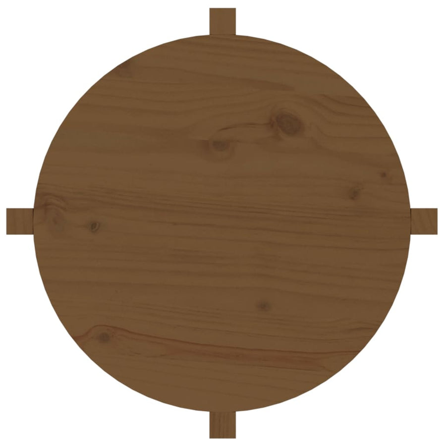 Salontafel Ø 62,5X45 Cm Massief Grenenhout Ø 62.5 x 45 cm Honingbruin