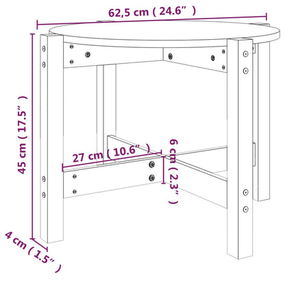 Salontafel Ø 62,5X45 Cm Massief Grenenhout Ø 62.5 x 45 cm Honingbruin