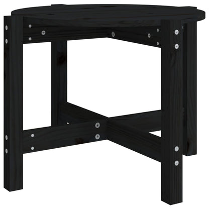 Salontafel Ø 62,5X45 Cm Massief Grenenhout Ø 62.5 x 45 cm Zwart