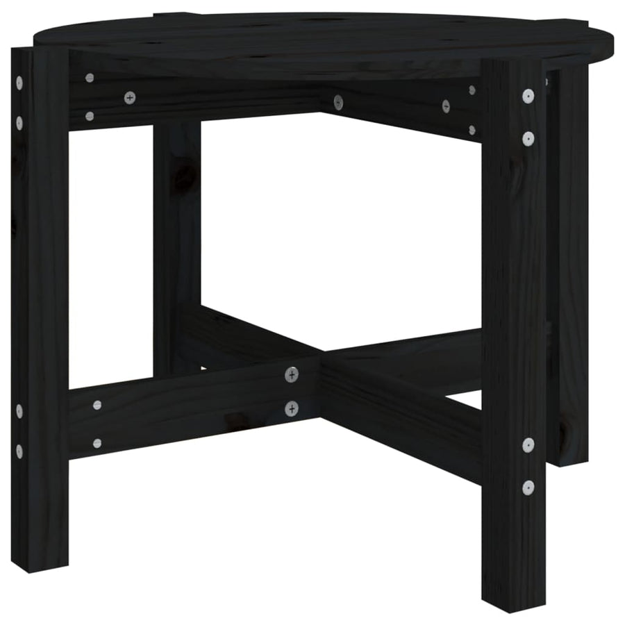 Salontafel Ø 62,5X45 Cm Massief Grenenhout Ø 62.5 x 45 cm Zwart