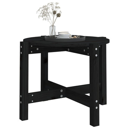 Salontafel Ø 62,5X45 Cm Massief Grenenhout Ø 62.5 x 45 cm Zwart