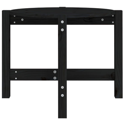 Salontafel Ø 62,5X45 Cm Massief Grenenhout Ø 62.5 x 45 cm Zwart