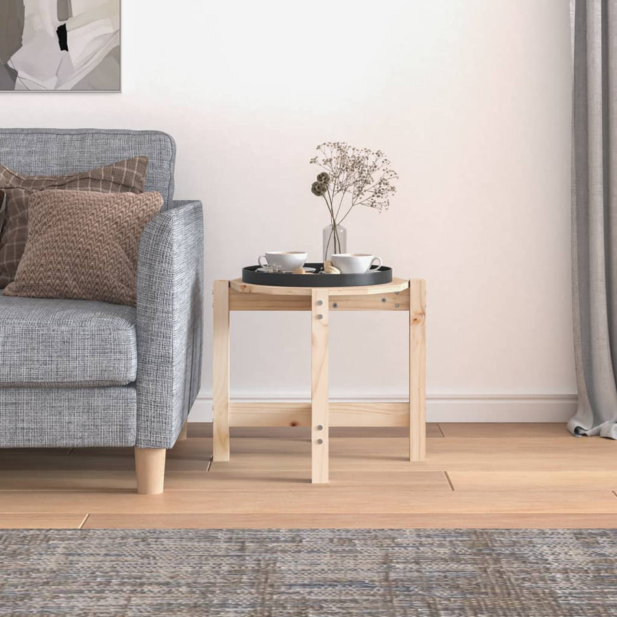 Salontafel Ø 52,5X45 Cm Massief Grenenhout Ø 52.5 x 45 cm Naturel