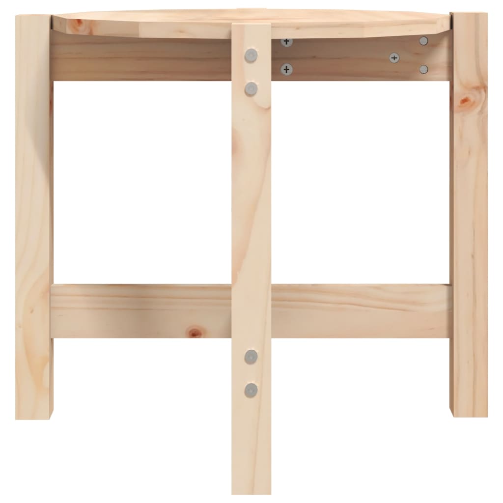 Salontafel Ø 52,5X45 Cm Massief Grenenhout Ø 52.5 x 45 cm Naturel