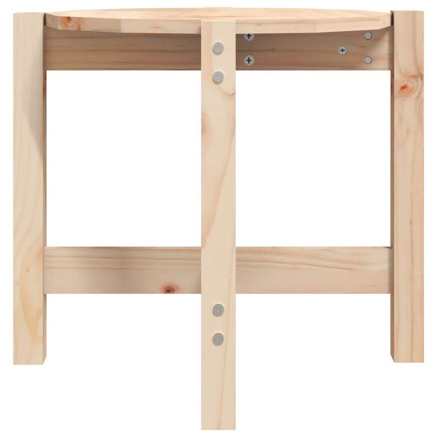 Salontafel Ø 52,5X45 Cm Massief Grenenhout Ø 52.5 x 45 cm Naturel