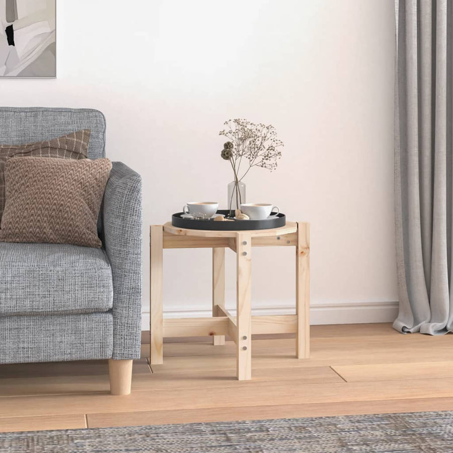 Salontafel Ø 52,5X45 Cm Massief Grenenhout Ø 52.5 x 45 cm Naturel