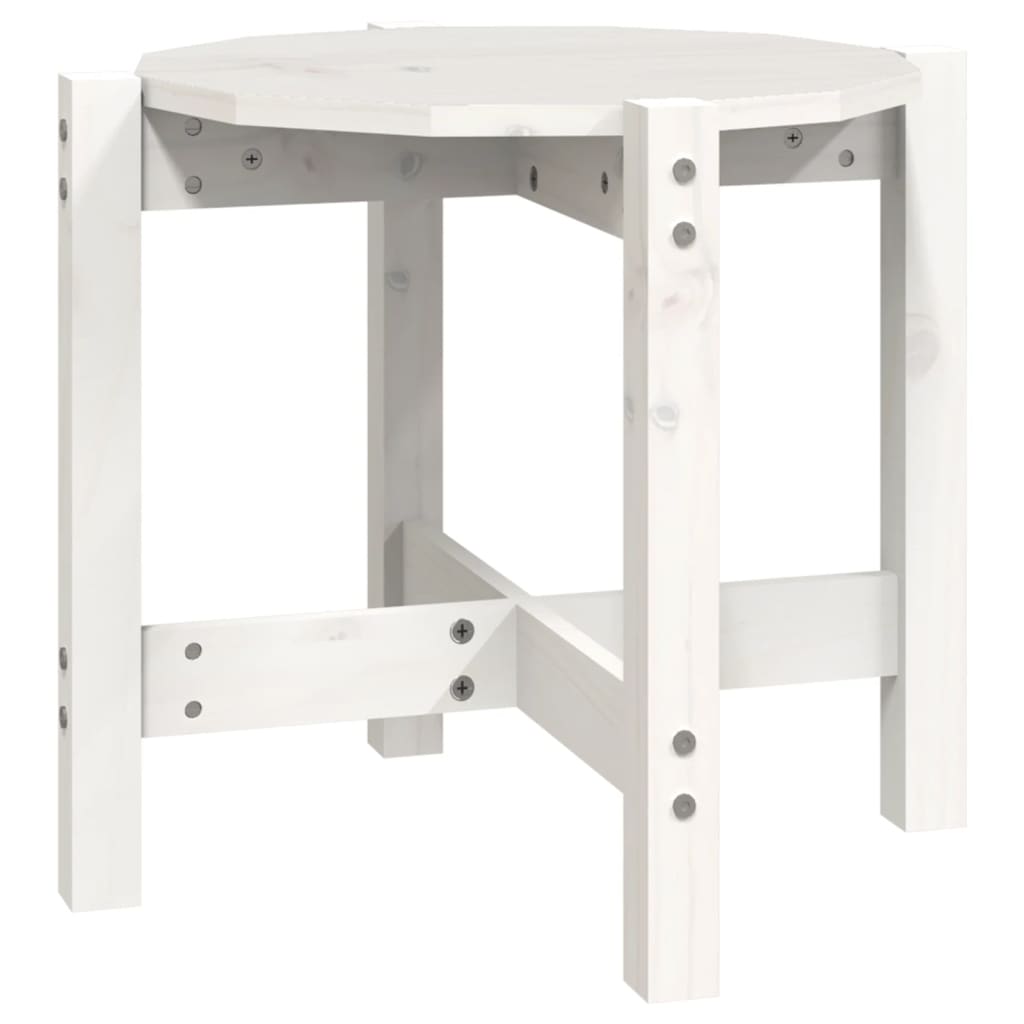 Salontafel Ø 52,5X45 Cm Massief Grenenhout Ø 52.5 x 45 cm Wit