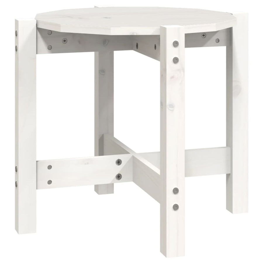 Salontafel Ø 52,5X45 Cm Massief Grenenhout Ø 52.5 x 45 cm Wit