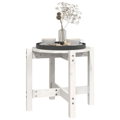 Salontafel Ø 52,5X45 Cm Massief Grenenhout Ø 52.5 x 45 cm Wit