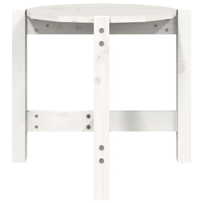 Salontafel Ø 52,5X45 Cm Massief Grenenhout Ø 52.5 x 45 cm Wit