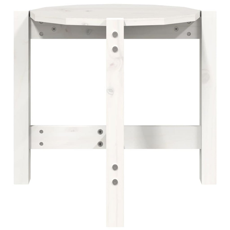 Salontafel Ø 52,5X45 Cm Massief Grenenhout Ø 52.5 x 45 cm Wit