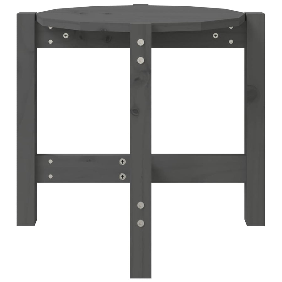 Salontafel Ø 52,5X45 Cm Massief Grenenhout Ø 52.5 x 45 cm Grijs