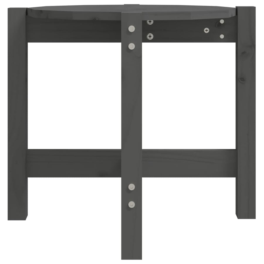 Salontafel Ø 52,5X45 Cm Massief Grenenhout Ø 52.5 x 45 cm Grijs