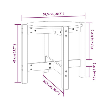 Salontafel Ø 52,5X45 Cm Massief Grenenhout Ø 52.5 x 45 cm Grijs